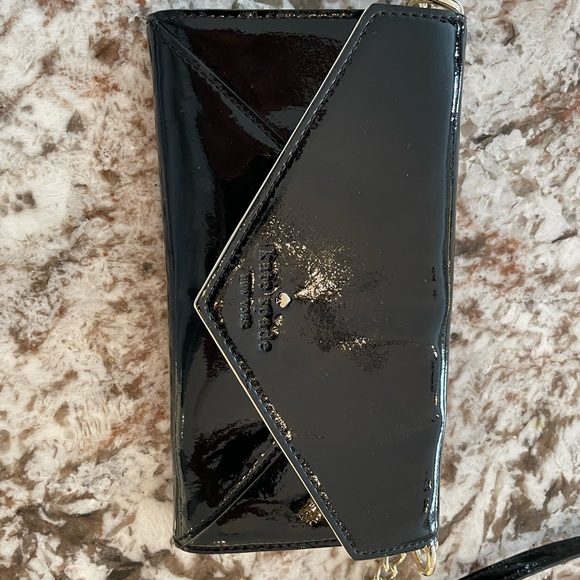 Kate Spade Black Patent Evening Envelope Bag - Picture 5 of 10